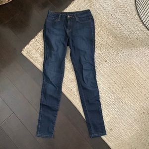 Dark Rinse Skinny Jeans, Size 27.